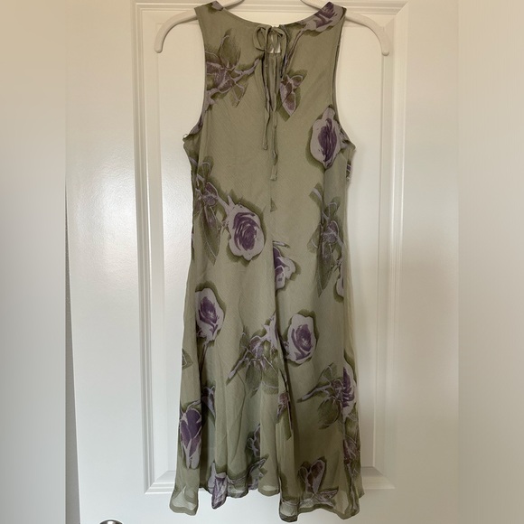 NWT Women's Mini Slip Dress - Wild Fable™ Sage Green Floral XS - Picture 4 of 4
